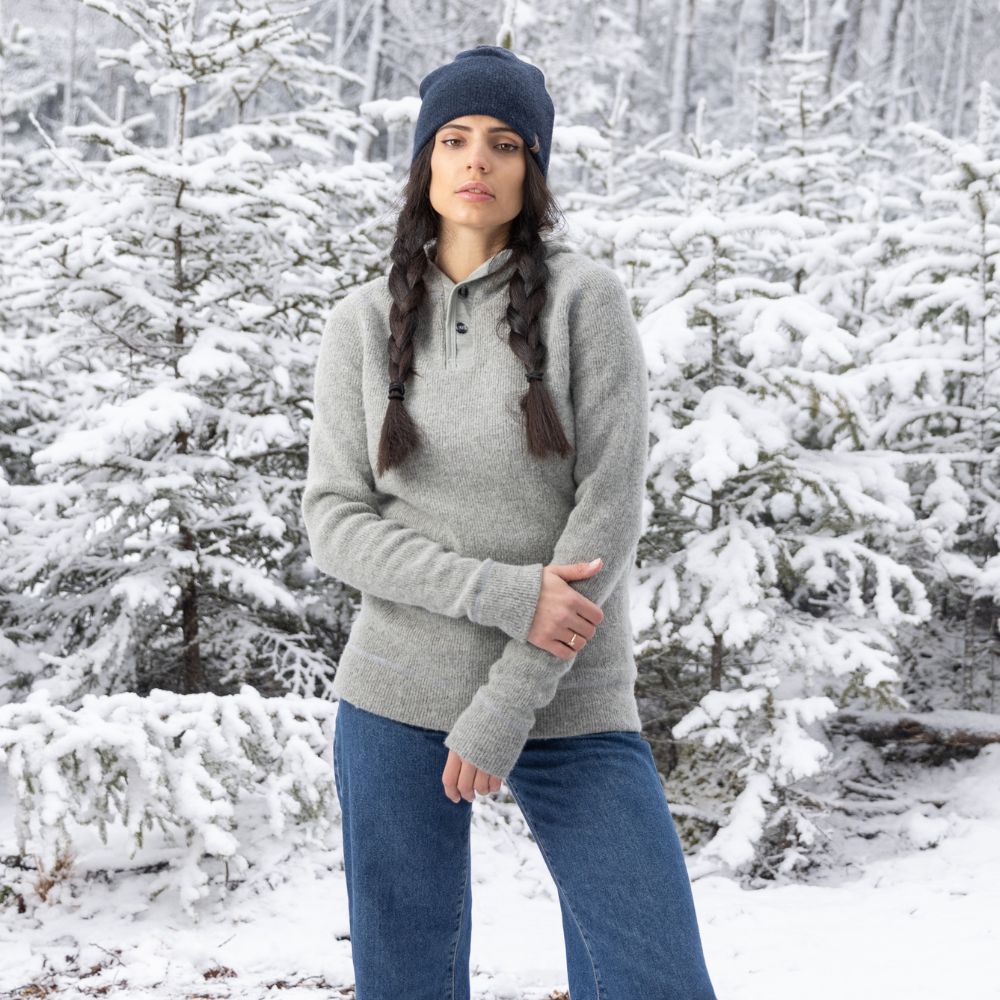 HERITAGE HEAVY WOOL - HENLEY WITH HOOD