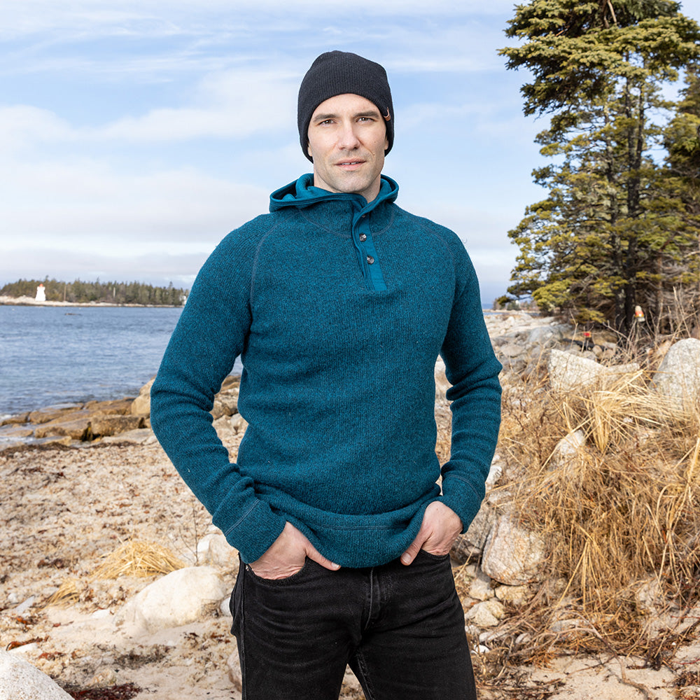 HERITAGE HEAVY WOOL - HENLEY WITH HOOD