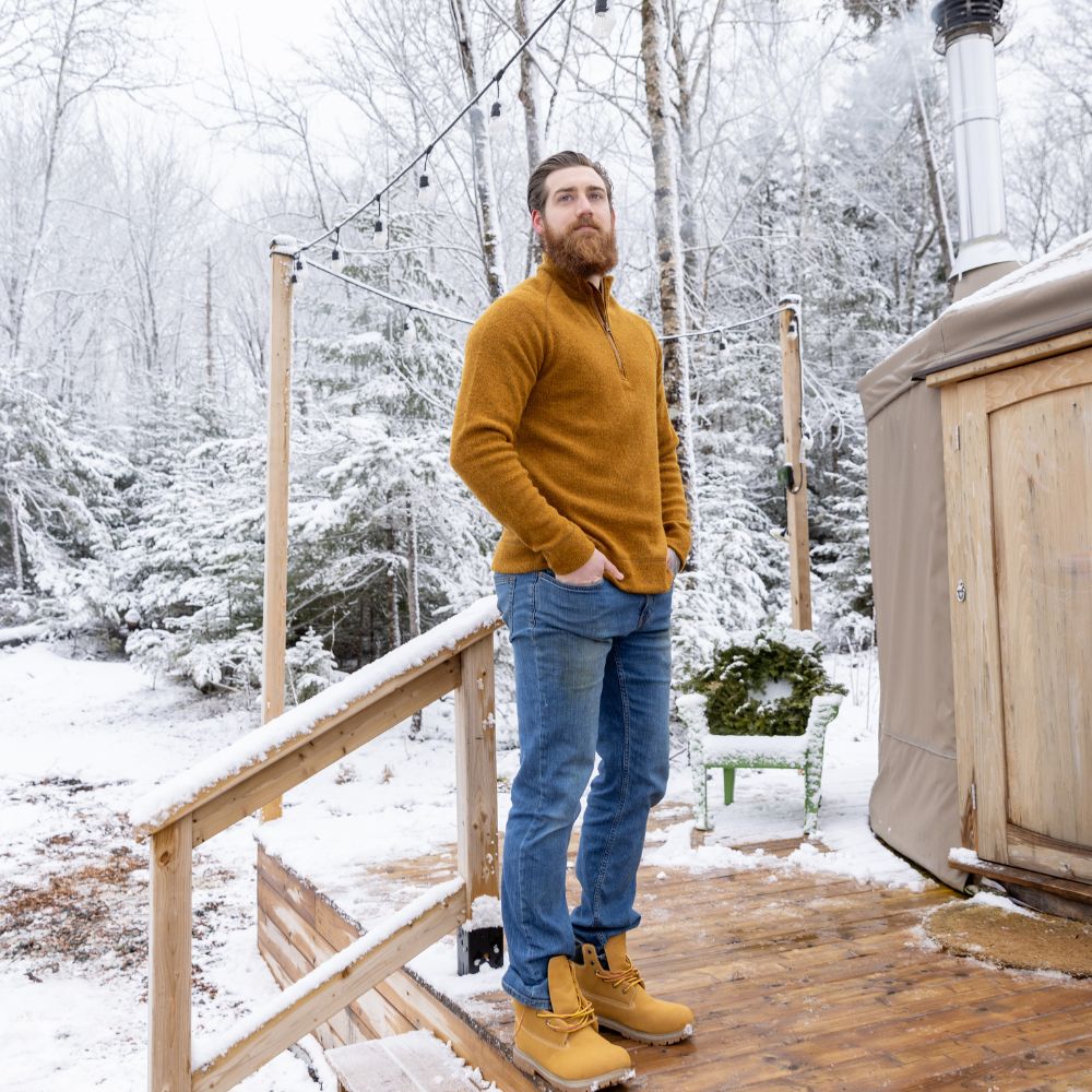 HERITAGE HEAVY WOOL - 1/4 ZIP SWEATER