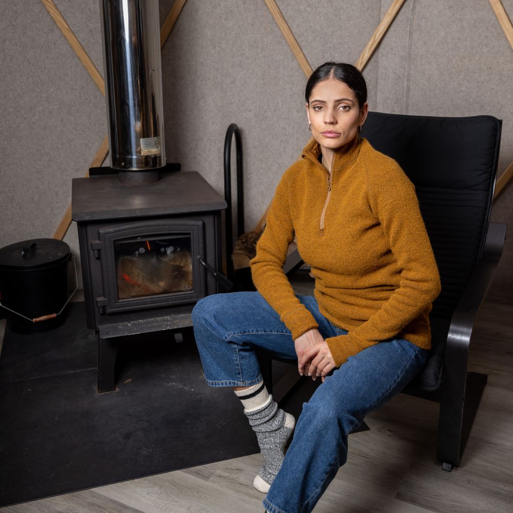 HERITAGE HEAVY WOOL - 1/4 ZIP SWEATER