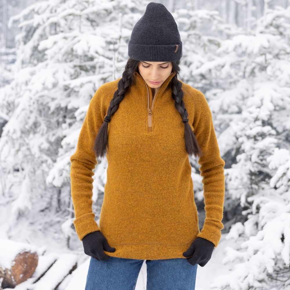 HERITAGE HEAVY WOOL - 1/4 ZIP SWEATER