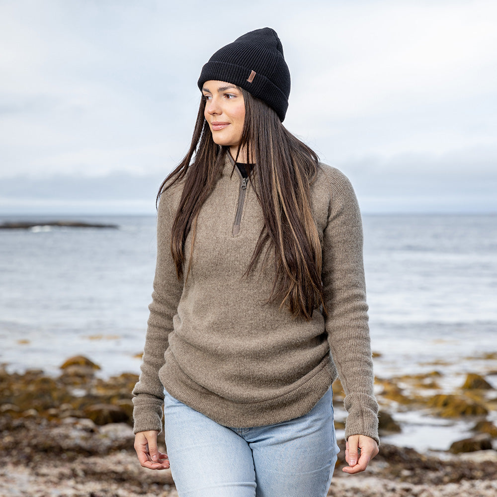 HERITAGE HEAVY WOOL - 1/4 ZIP SWEATER