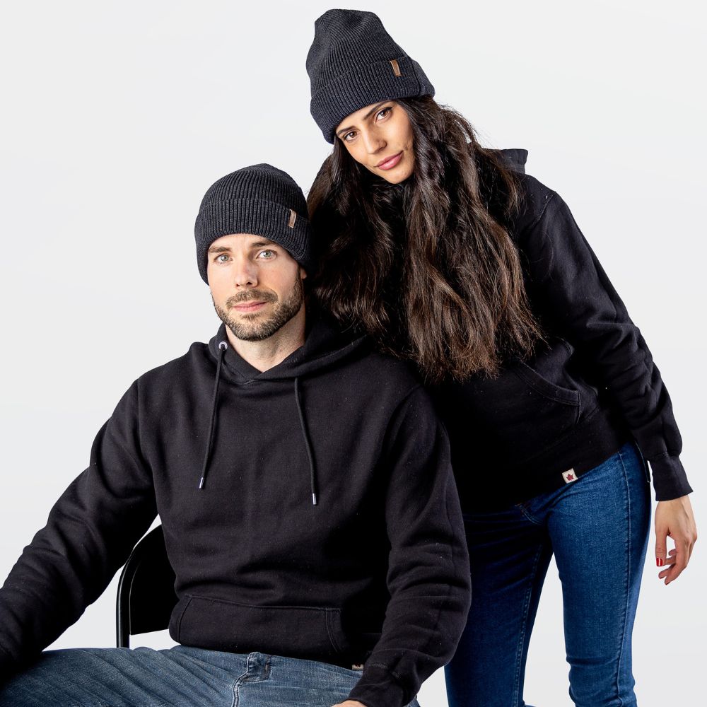 Tuque côtelée en laine mérinos