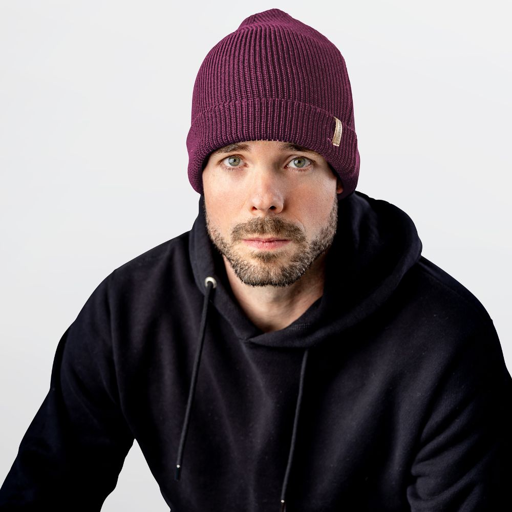 Tuque côtelée en laine mérinos