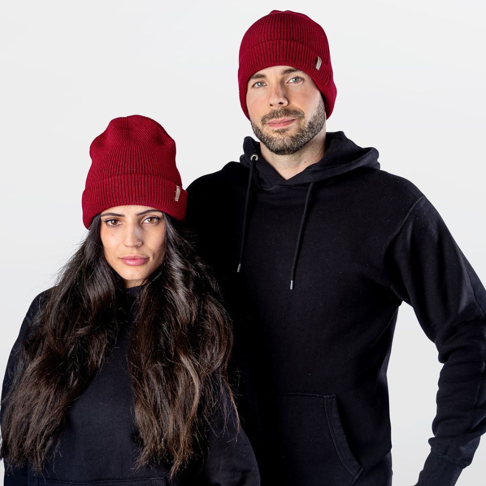 Tuque côtelée en laine mérinos