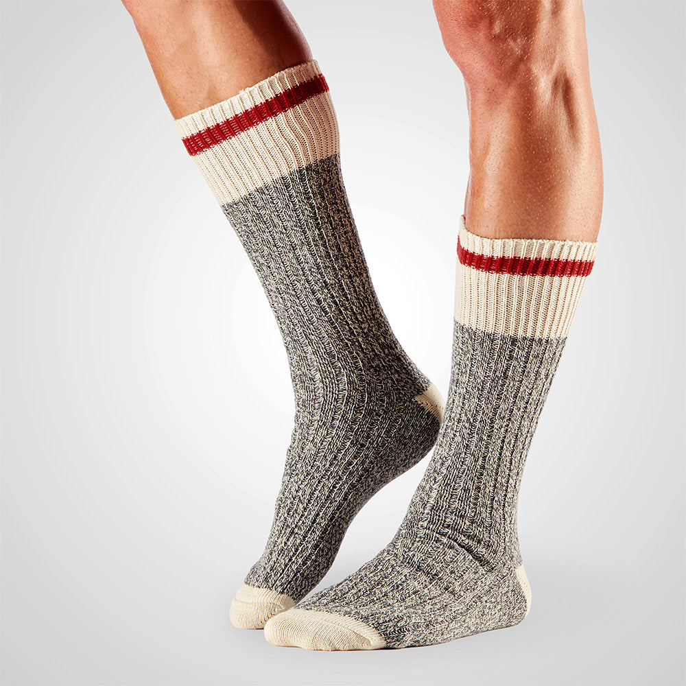 COTTON BLEND CABIN SOCKS - 2 PACK