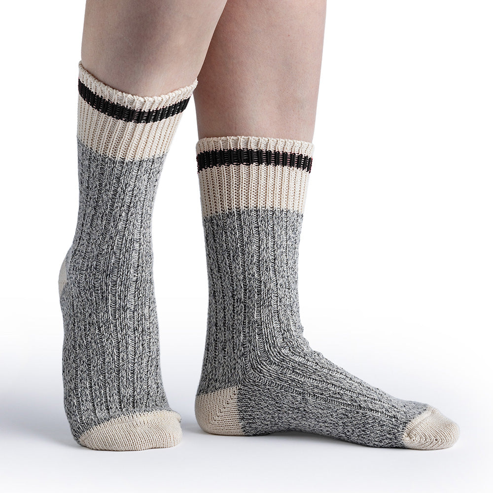 COTTON BLEND CABIN SOCKS - 2 PACK
