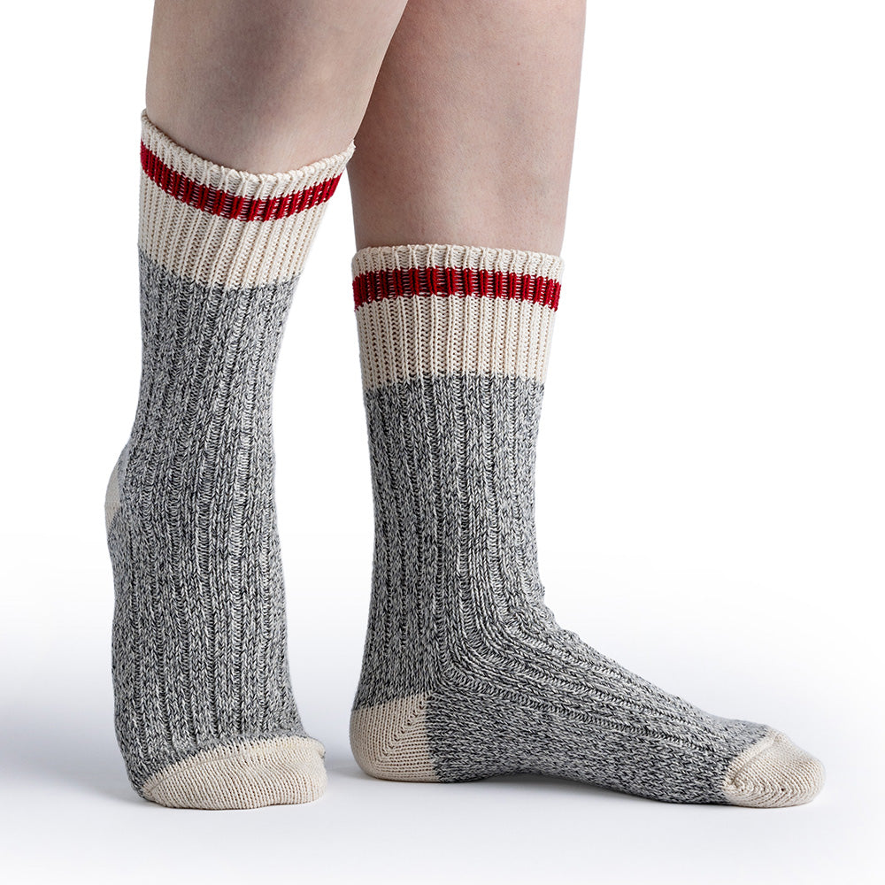 COTTON BLEND CABIN SOCKS - 2 PACK
