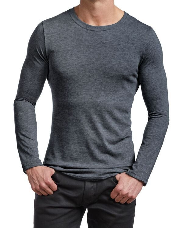 Men's Basic Long Sleeve Crew T-shirt