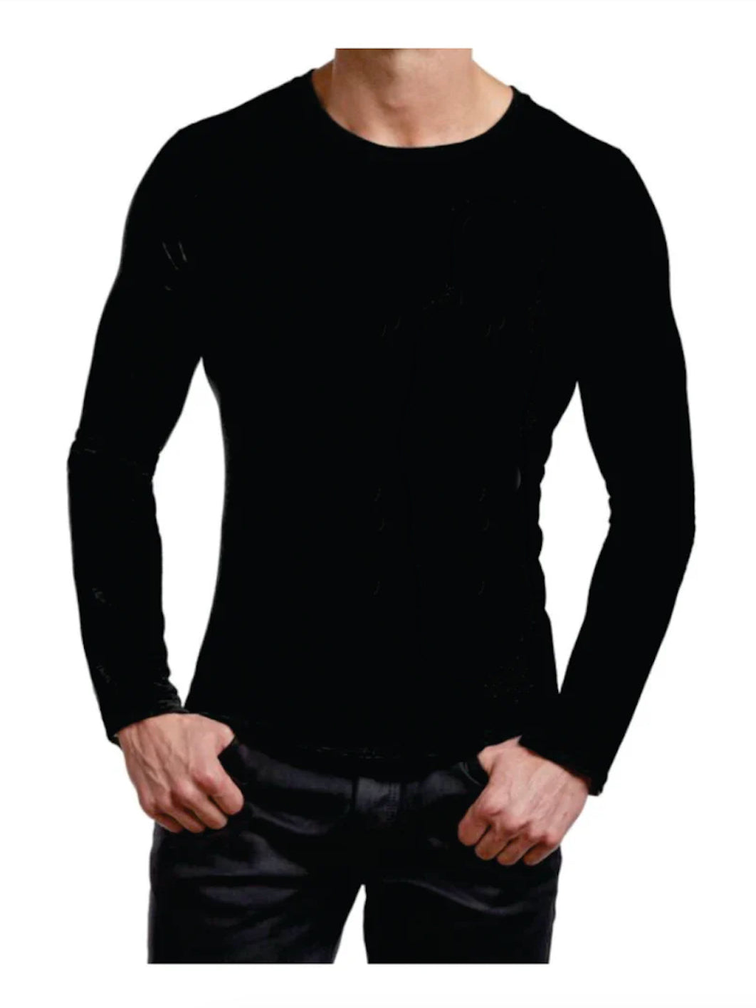 Men's Basic Long Sleeve Crew T-shirt