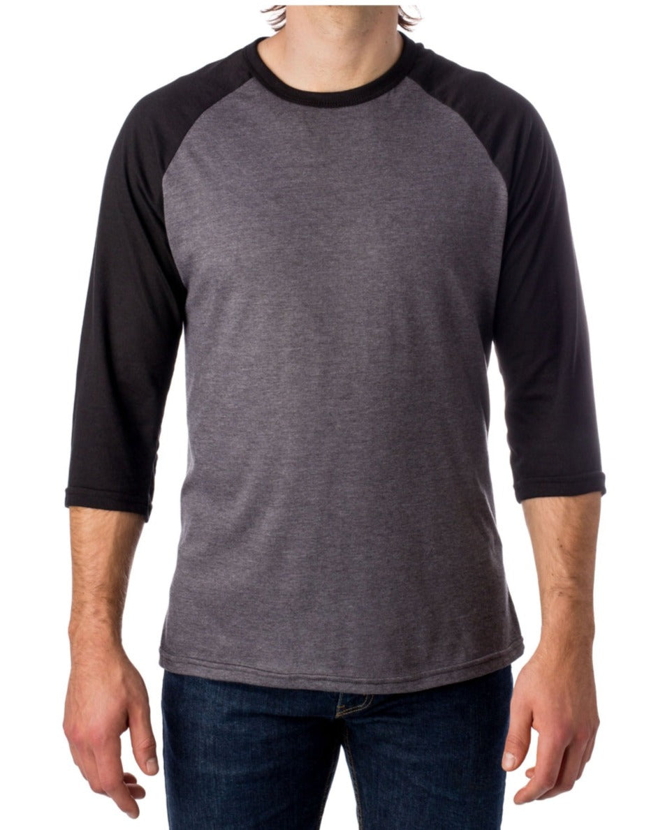 Men's 3/4 Raglan Sleeve Crew T-Shirt