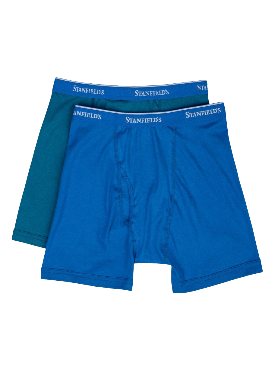 Men's Premium Boxer Brief - 2 Pack (Teal/Estate Blue)