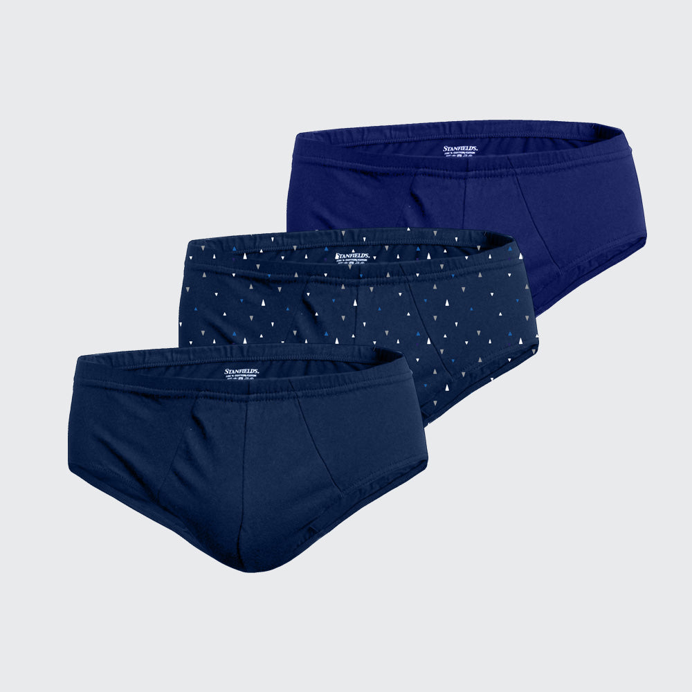MEN'S COTTON MEDI BRIEFS - 3 PACK