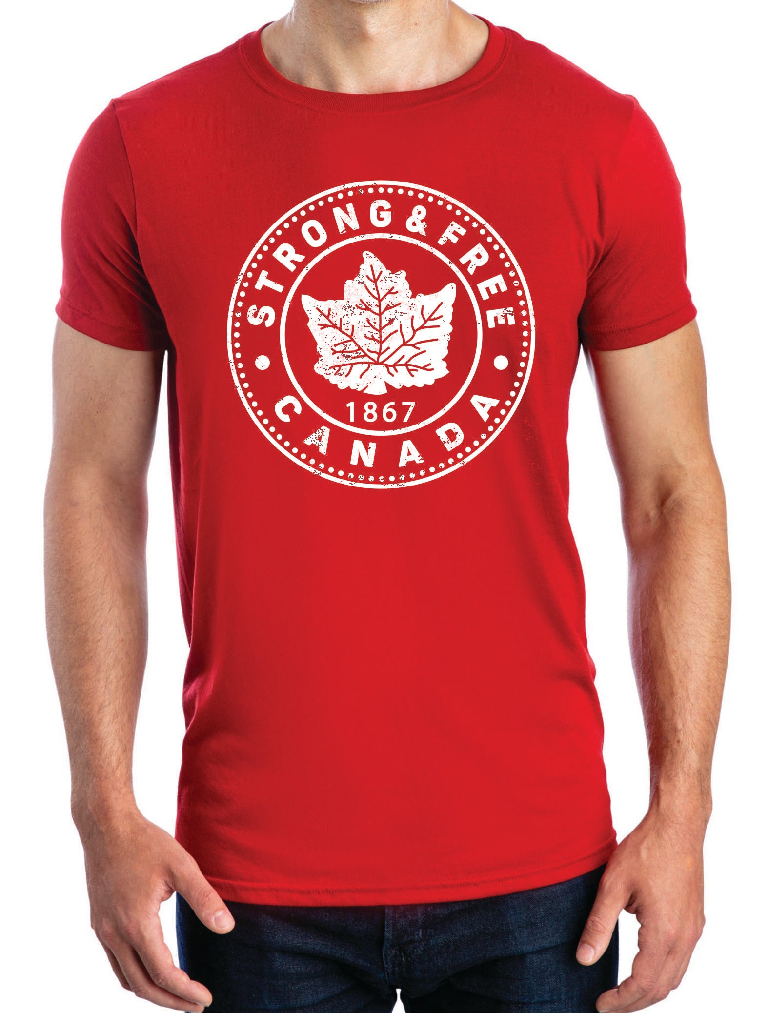 Men's T-Shirt Strong Free™ (Classic Red) | Stanfields.com