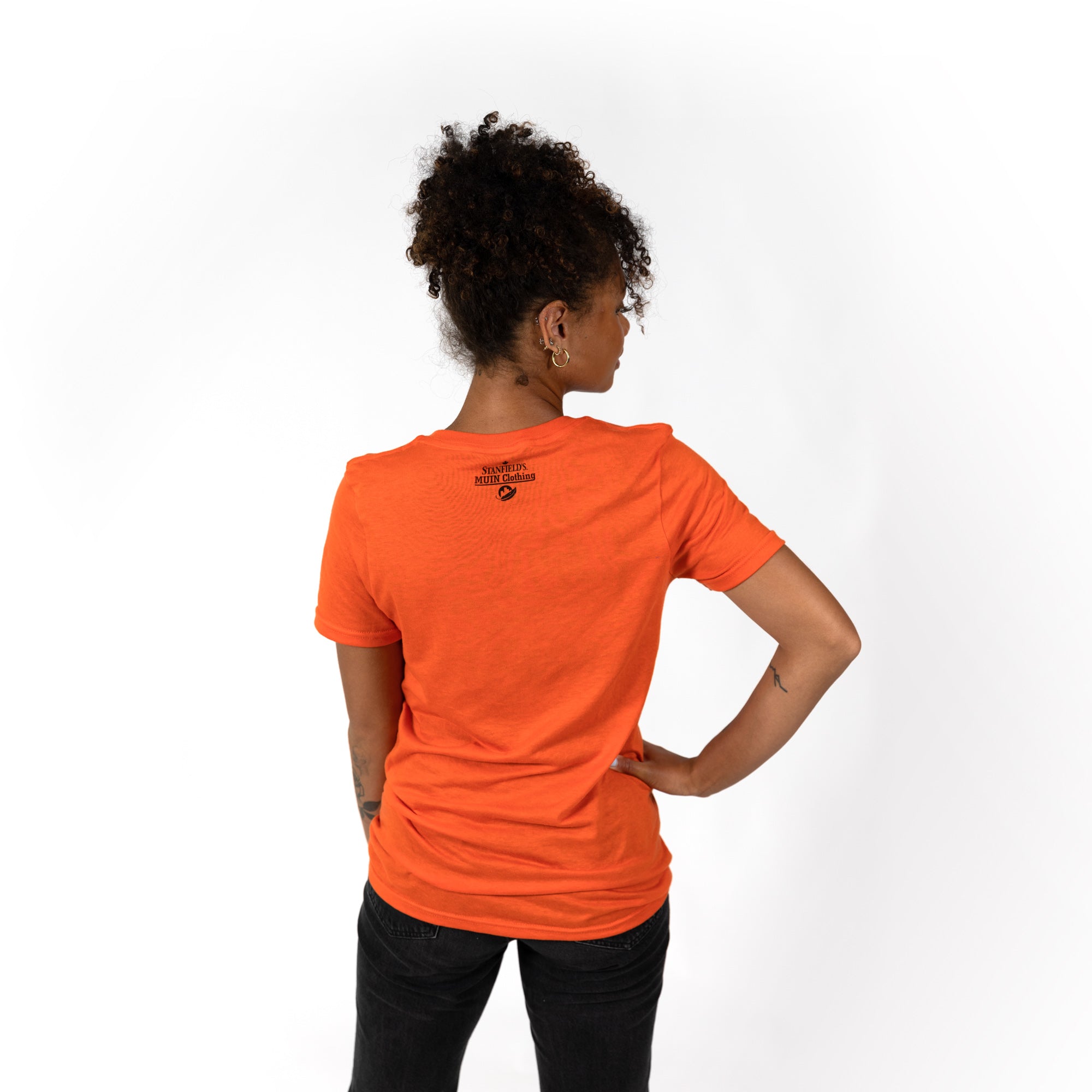 Muin X Stanfield's Adult Orange T-Shirt - EVERY CHILD MATTERS "QUILL"
