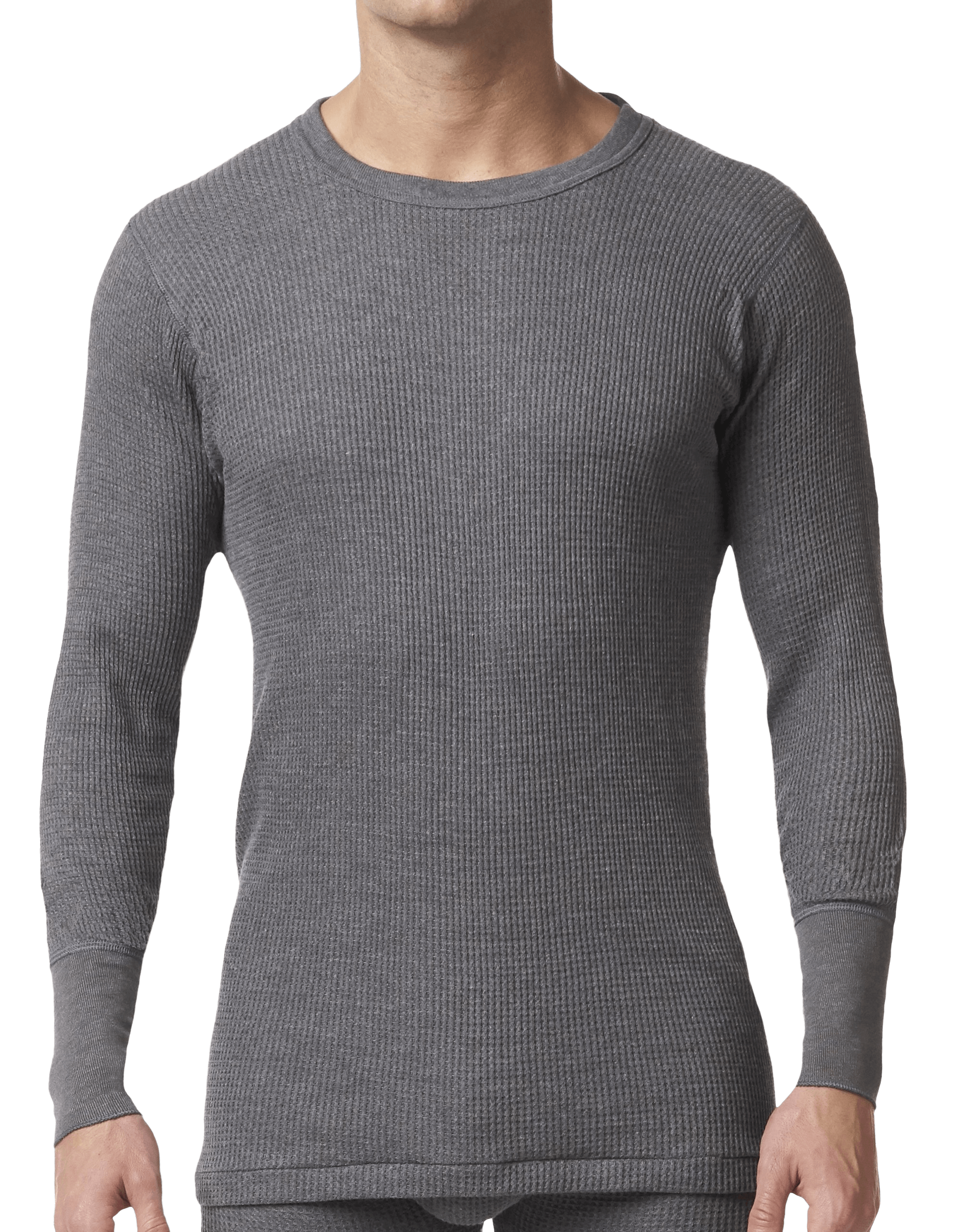Waffle knit top shirt mens