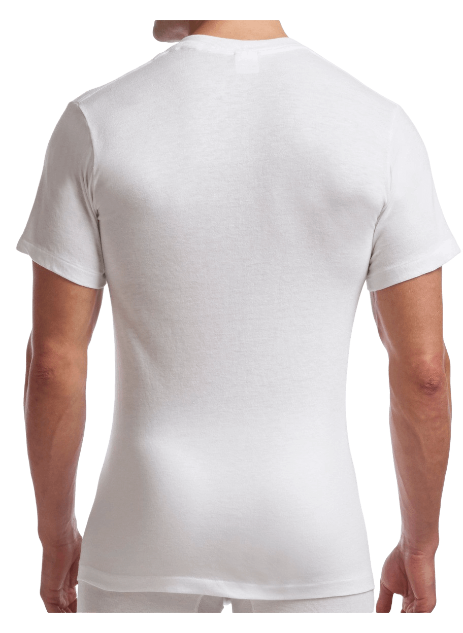 Men's Supreme Tall V-Neck T-Shirt - 2 Pack - White - Back
