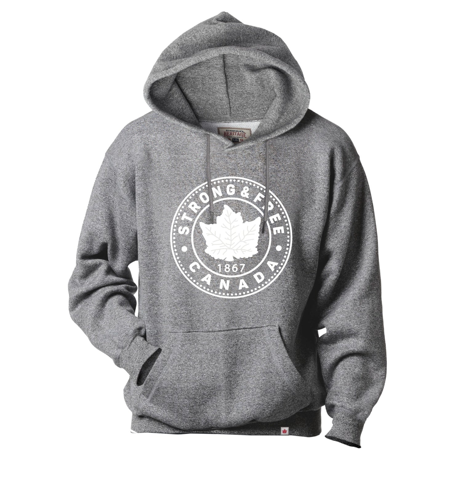 Strong & Free Logo Fleece Hoodie Grey