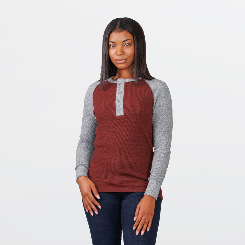 Women's Heritage Mock Twist Waffle Henley