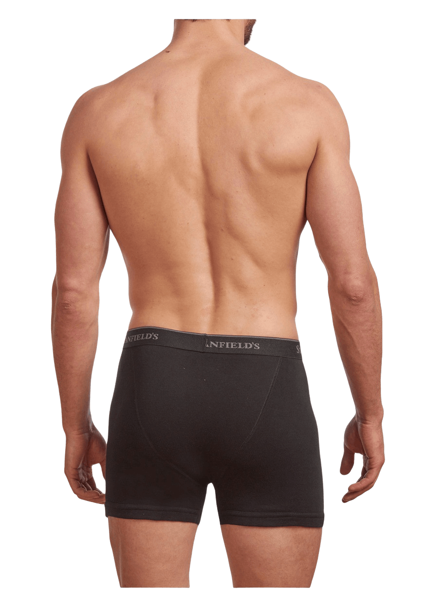 Men's Premium 100% Cotton Boxer Briefs - 2 Pack