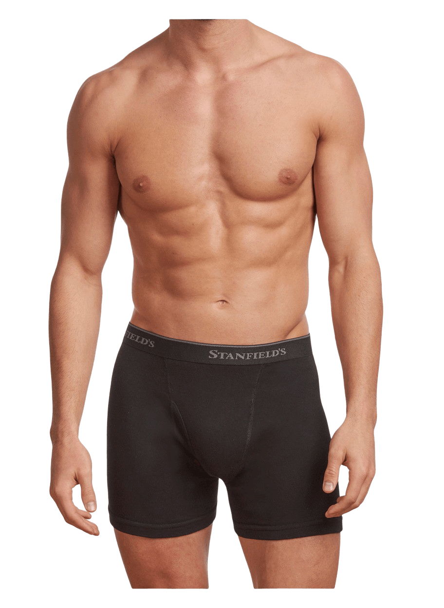 Men's Premium 100% Cotton Boxer Briefs - 2 Pack