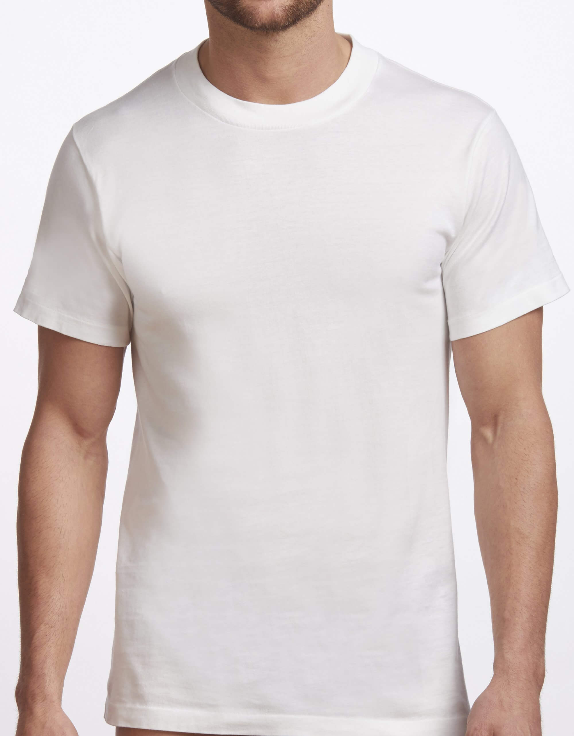 Men's Premium Crew Neck T-Shirt - White 2 Pack