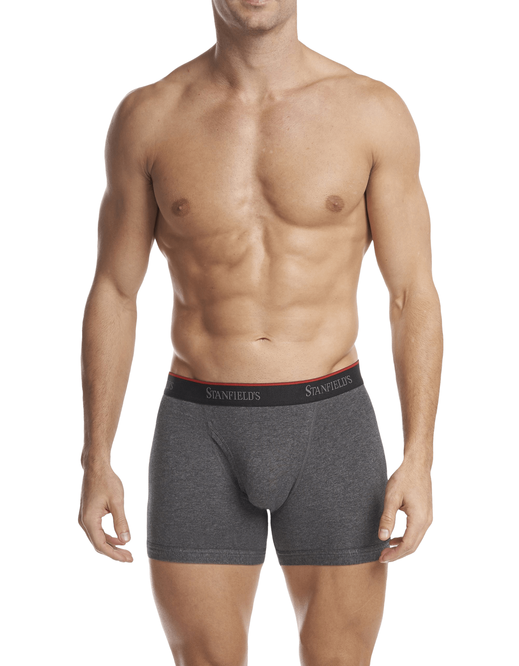 Men's Stretch Boxer Brief - 2 Pack - Front - Graphite