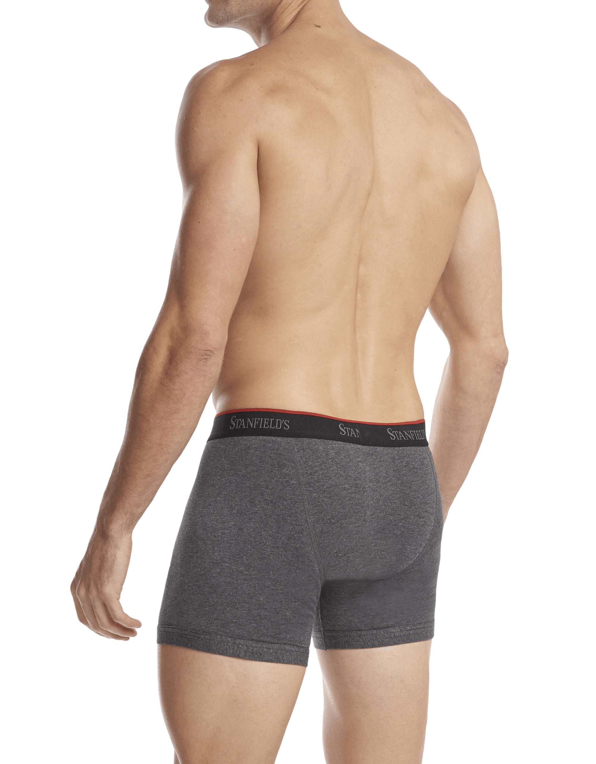 Men's Stretch Boxer Brief - 2 Pack - Side - Graphite