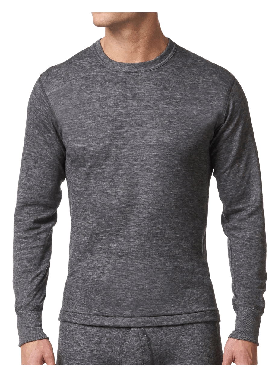 Men's Wool Blend Long Sleeve Base Layer (Two-Layer)