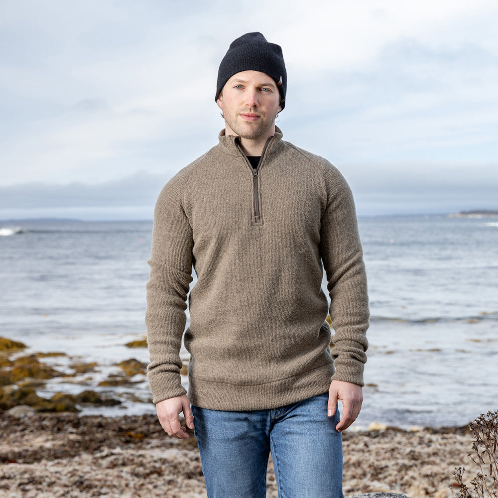 HERITAGE HEAVY WOOL - 1/4 ZIP SWEATER