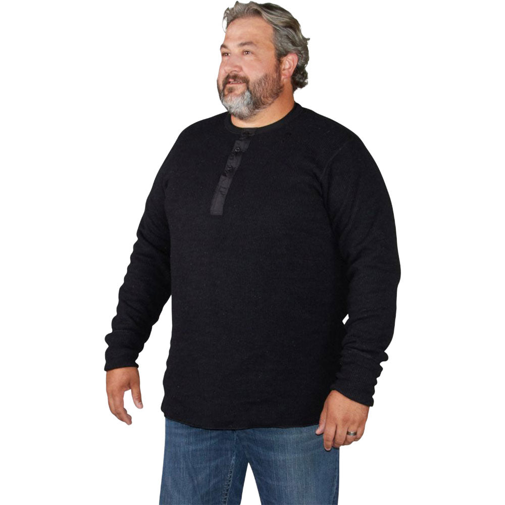 HERITAGE HEAVY WOOL HENLEY WITH GRAPHENE FLEECE LINER