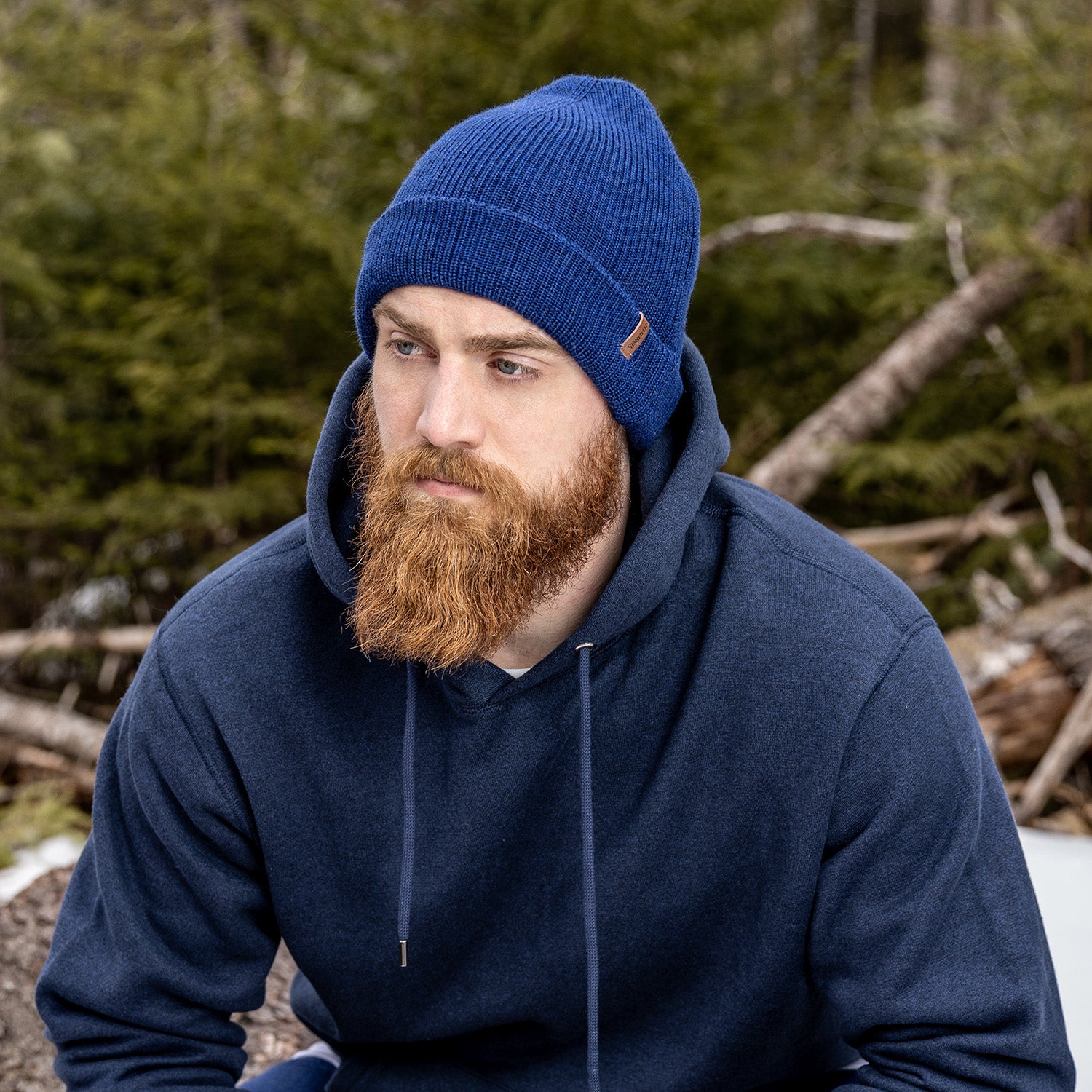 Tuque côtelée en laine mérinos