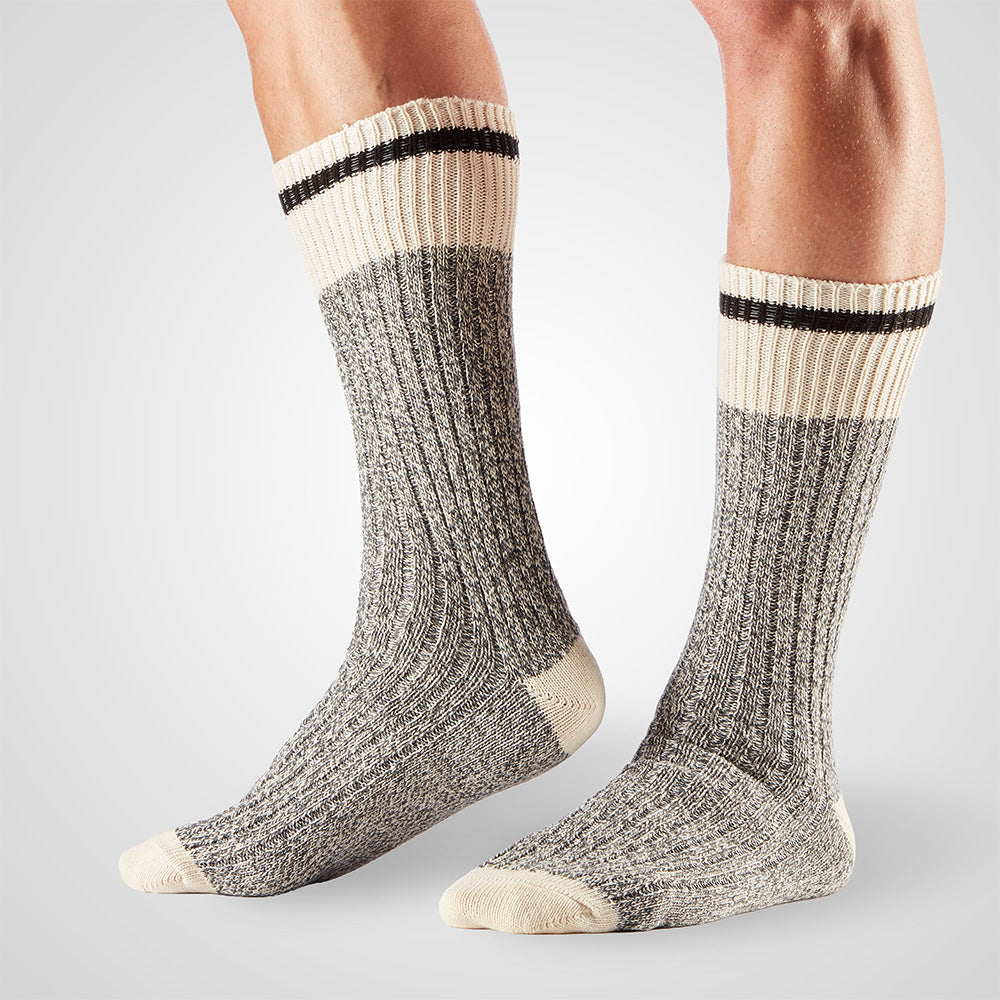 COTTON BLEND CABIN SOCKS - 2 PACK