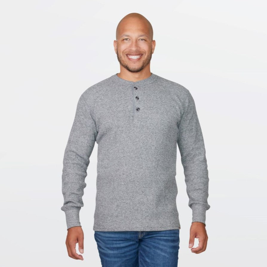 Héritage Mock Twist Waffle Henley pour hommes