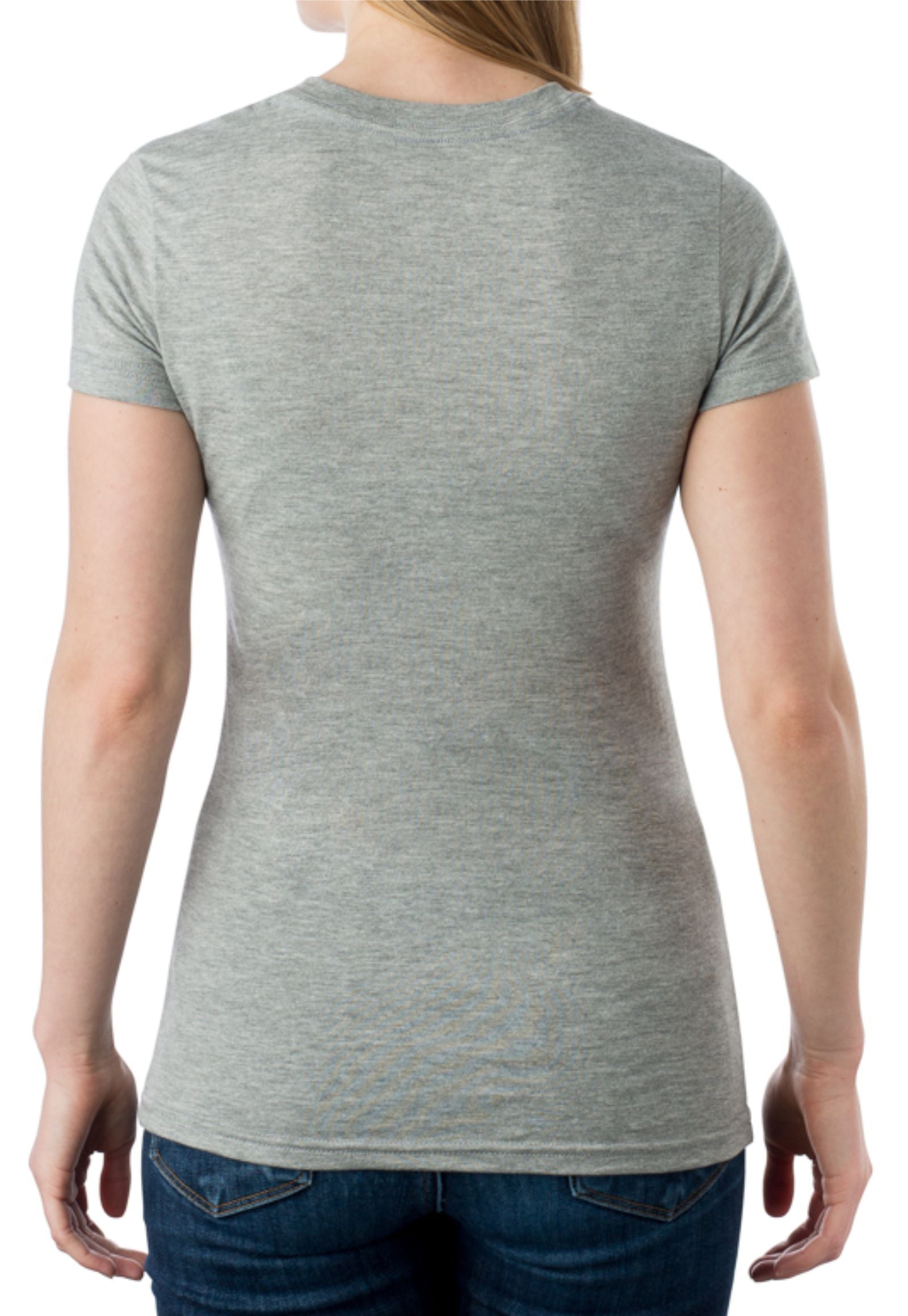 T-shirt basique à manches courtes et col en V pour femme