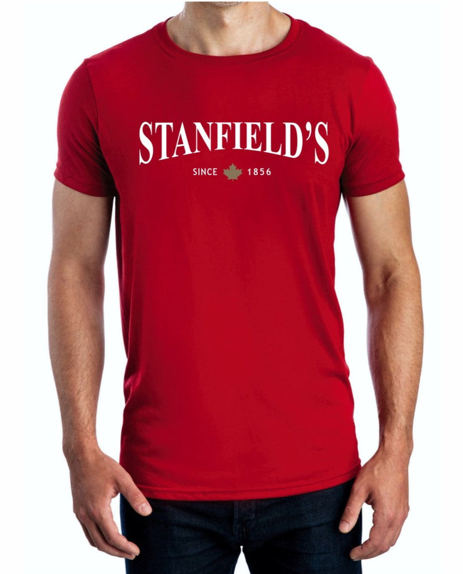 Camiseta Stanfield's Signature con cuello redondo (Rojo clásico)