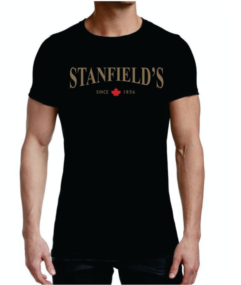 Camiseta Stanfield's Signature con cuello redondo (negro medianoche)