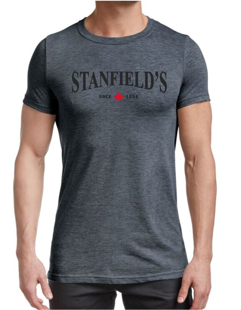 Camiseta Stanfield's Signature con cuello redondo (Black Haze)