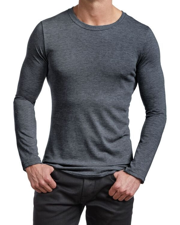 Men's Long Sleeve T-Shirt Basic Collection (Crew Neck) | Stanfields.com