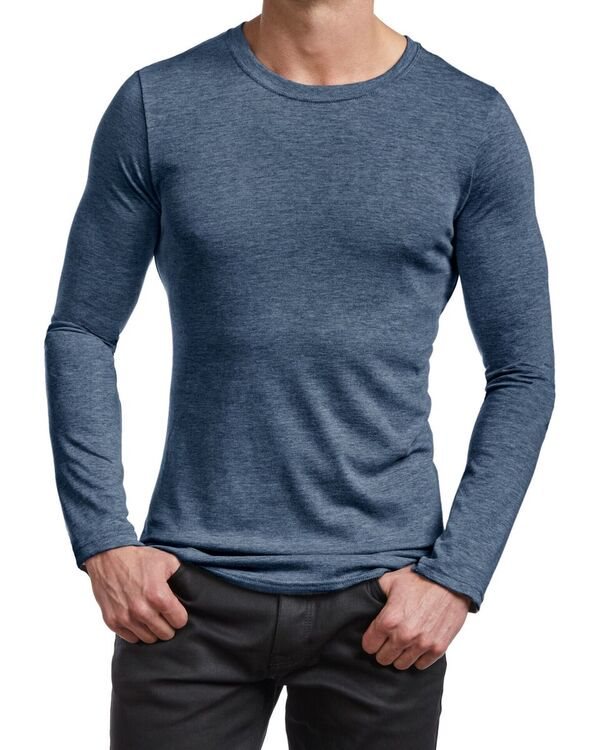Men's Long Sleeve T-Shirt Basic Collection (Crew Neck) |  Navy Haze / 2XL