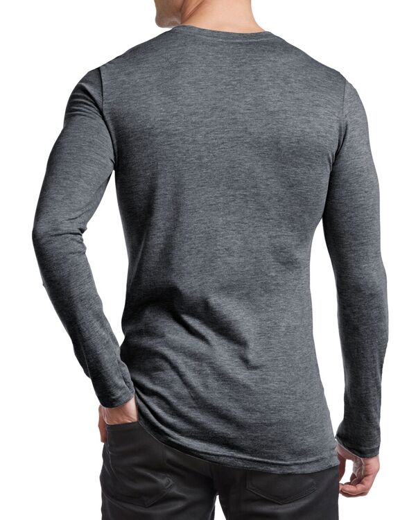 Camiseta básica de manga larga para hombre