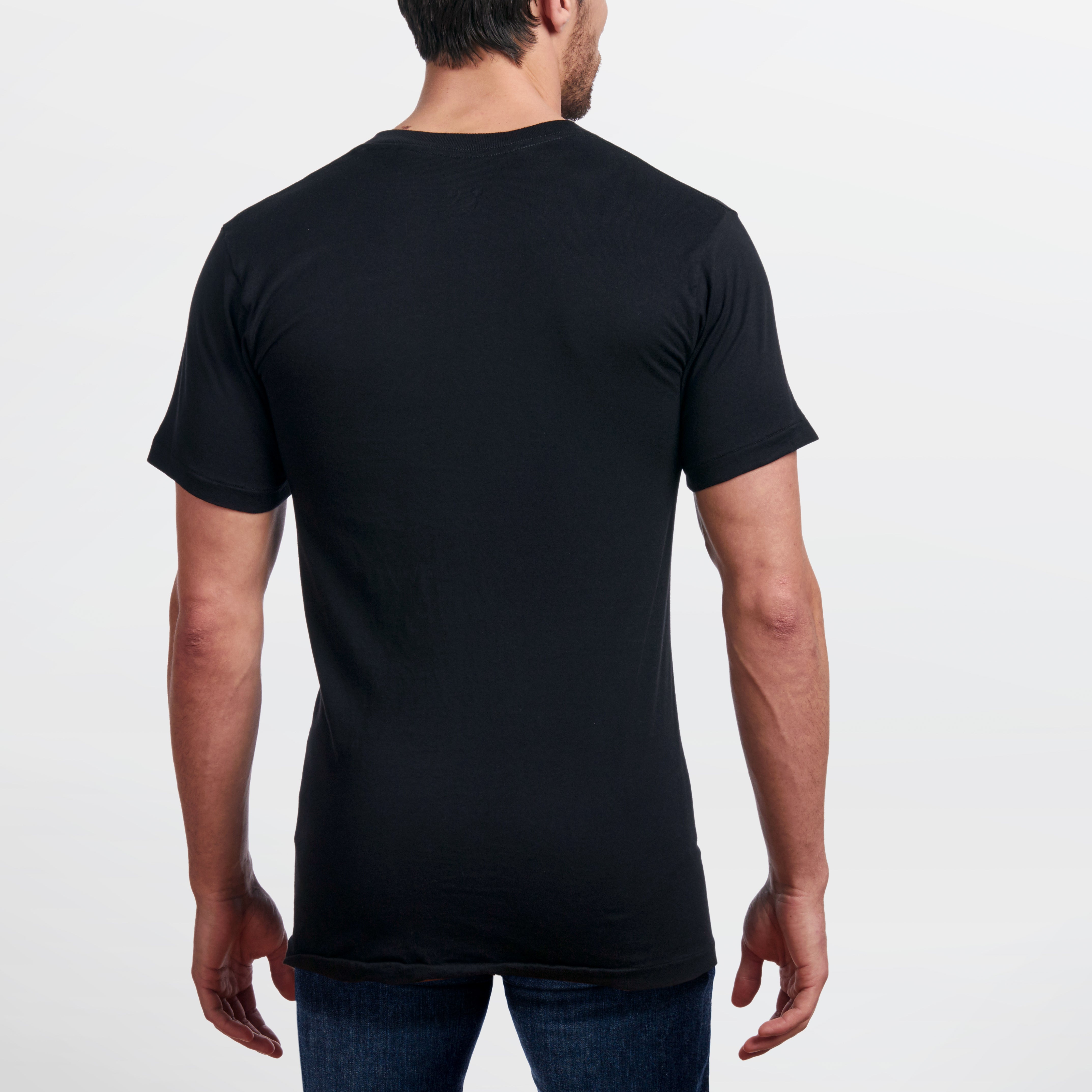 Camisetas premium de cuello redondo para hombre - Pack de 2 negras