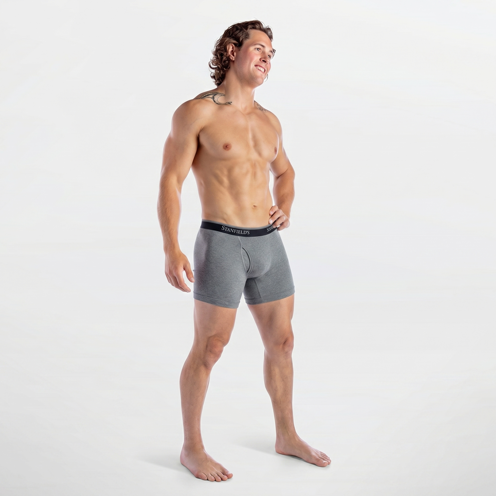 Caleçons boxeurs côtelés extensibles en coton FLEX – Paquet de 2