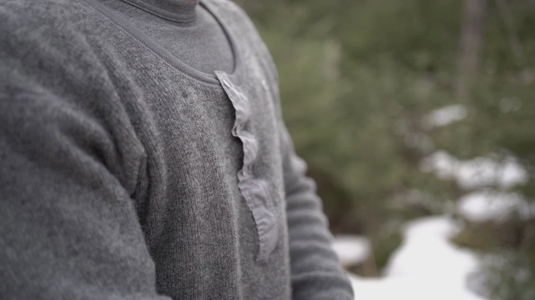 Henley en laine épaisse pour hommes