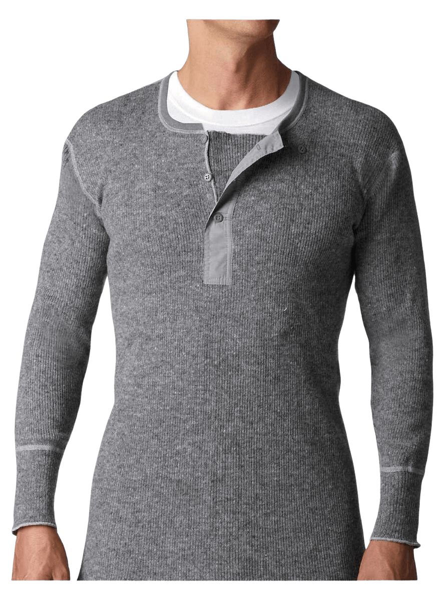 Mens wool hot sale henley sweater