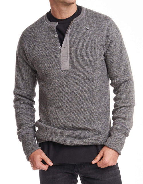 Men's Wool Sweater Henley Collection (Fleece Lined Heavy Weight ...