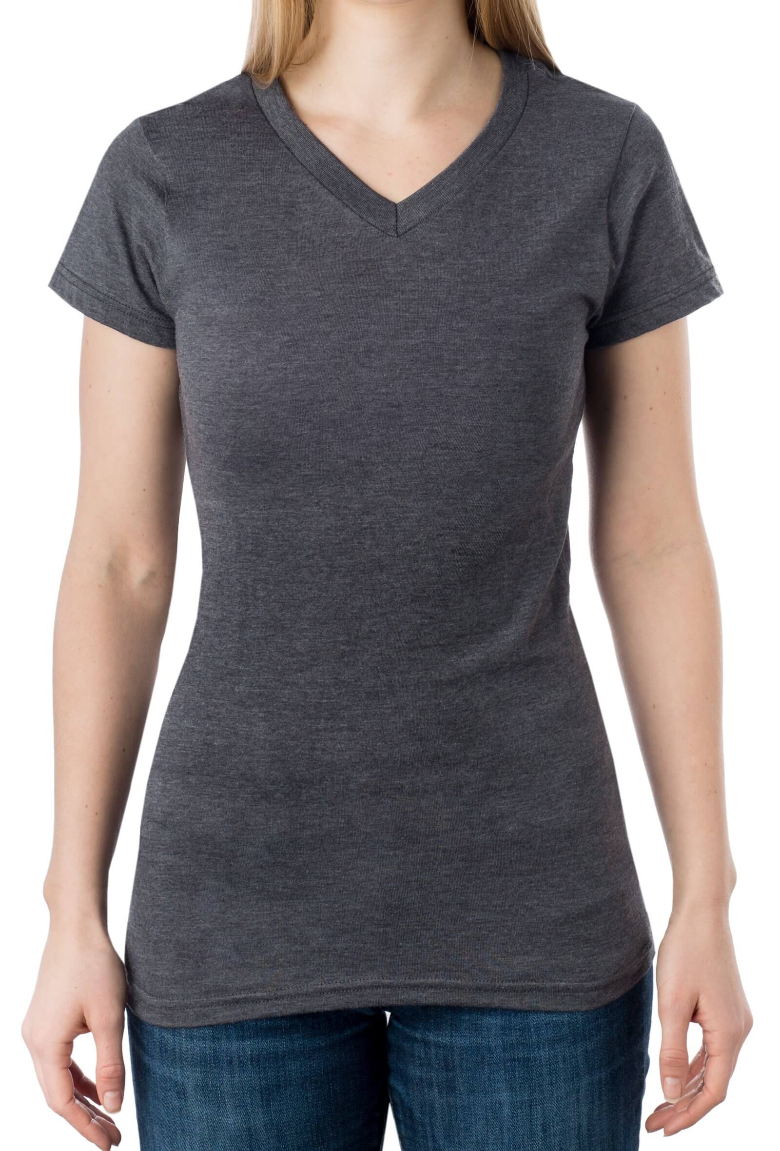 Women's Basic Short Sleeve V-Neck T-Shirt