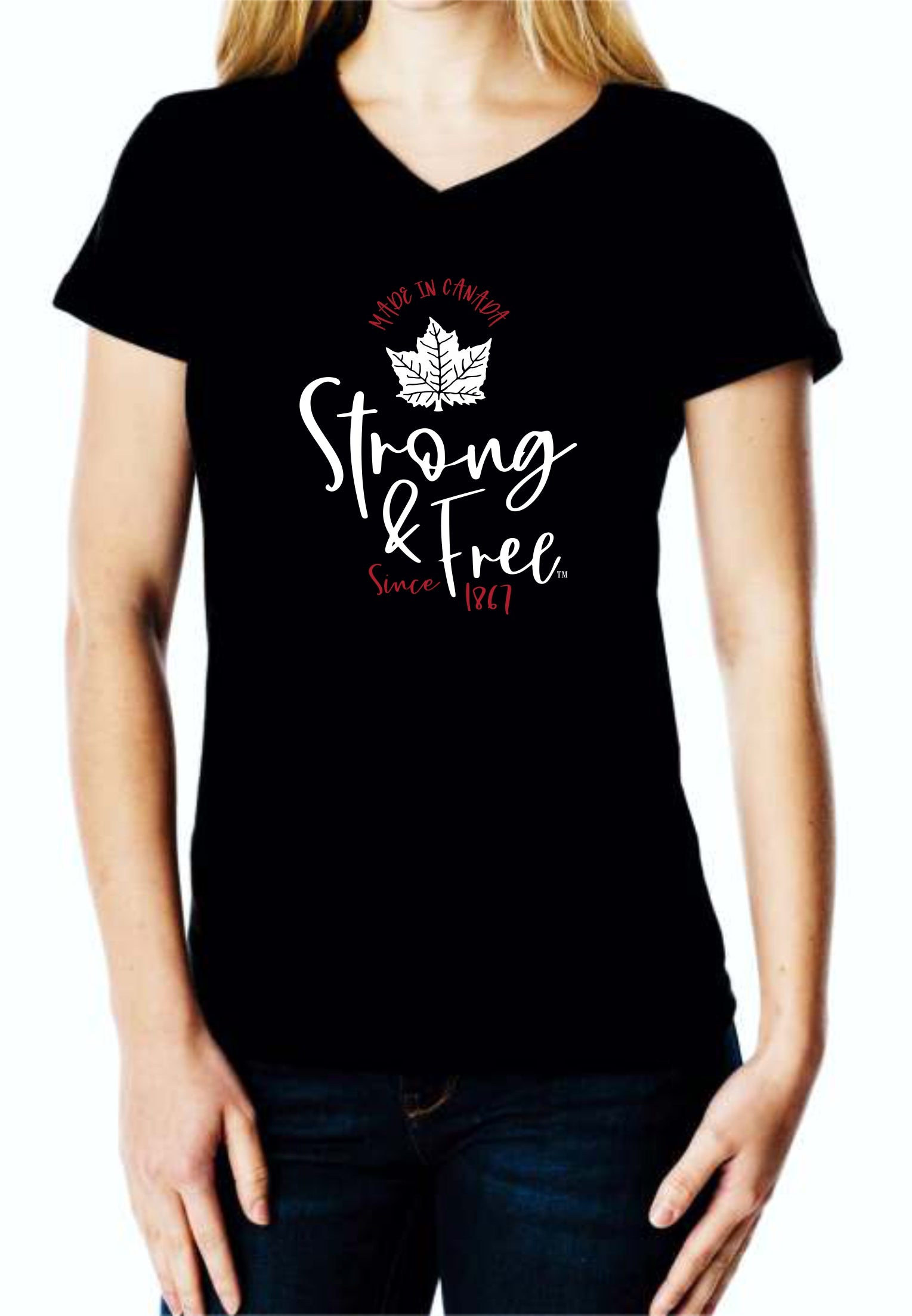 Camiseta con logotipo Strong &amp; Free™ para mujer