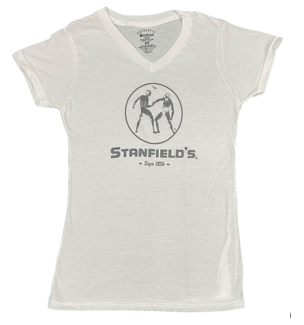 Camiseta con logotipo vintage de Stanfield para mujer
