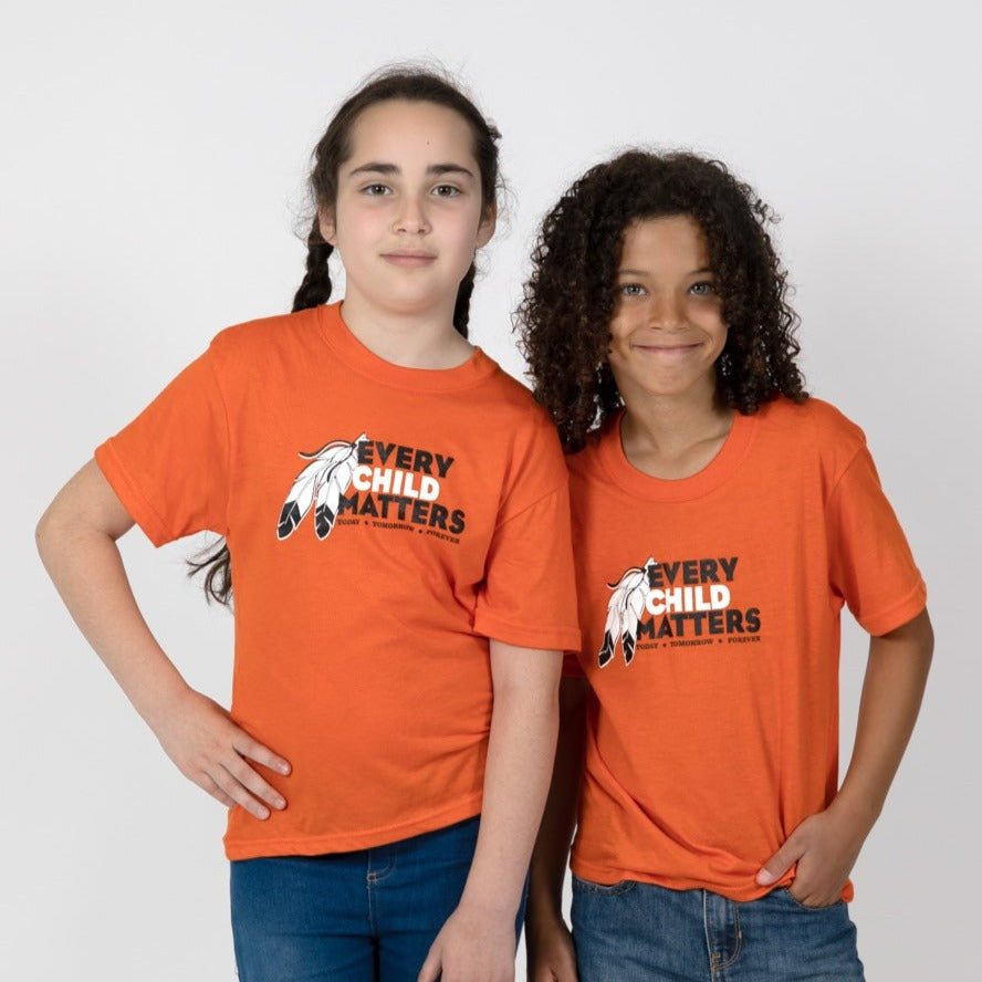 Muin X Stanfield's Youth Orange T-Shirt - CHAQUE ENFANT COMPTE "PLUMES"